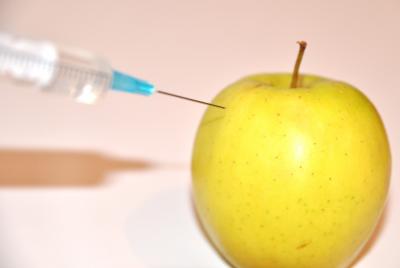 Download free yellow apple syringe sting image