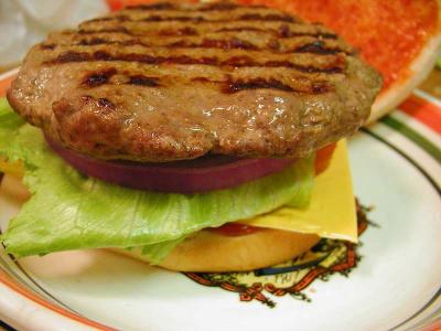 Download free salad food meat bread hamburger tomato onion image