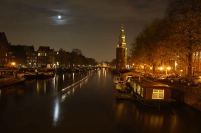 Download free city river night image