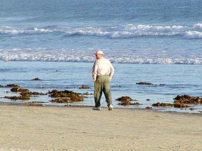Download free beach sand alga person image